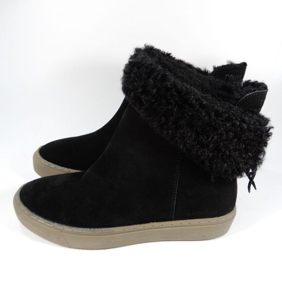 Cougar Devon Waterproof Pull On Booties Boots Size 8 Black Suede Cozy Lined NEW - Picture 4 of 10
